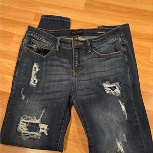 Judy Blue‎ Distressed Dark Blue Jeans